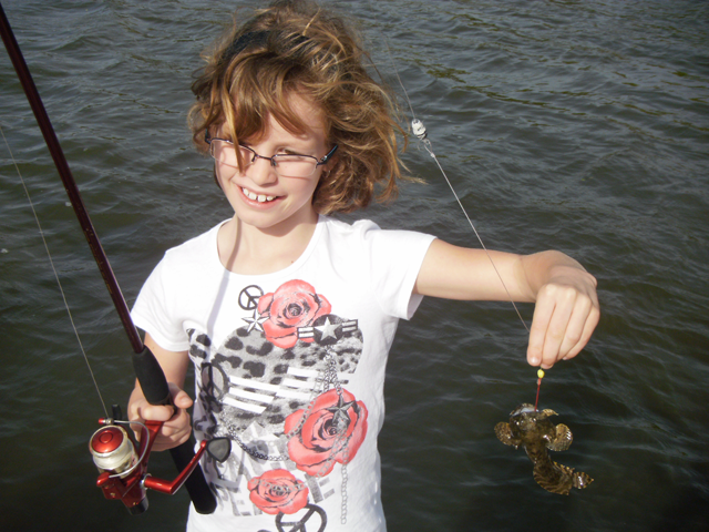 Brooke fishing at MDC camp in 2011