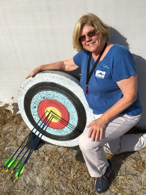 Linda's archery skills are right on target!