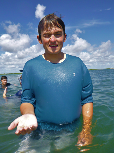 Nic spent lots of time in the water with camp this summer
