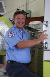 Chris Jenkins in his firefighting days